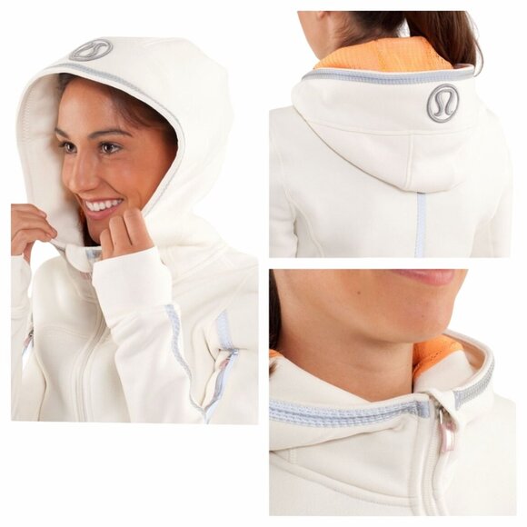 Lululemon Uba Hoodie *Reflective Polar Cream-Creamsicle Pop Sz 4 Special Edition - Picture 2 of 14